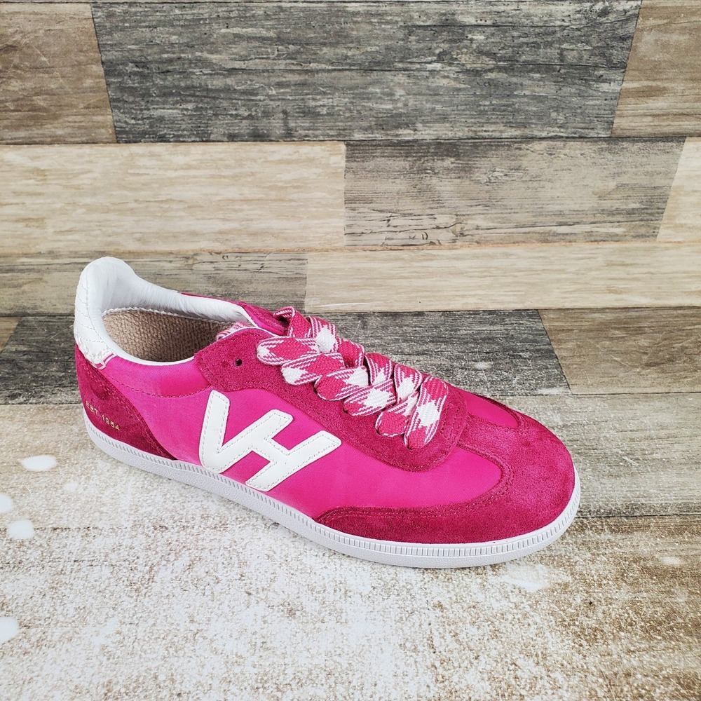 Vintage Havana Crisp 15 Womens Shoes Sz 6 Pink Suede Lace Up Round Toe Sneakers